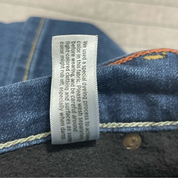 Eddie Bauer Women's Fleece Lined Slightly Curvy Straight Jeans Size 14 - Picture 4 of 12